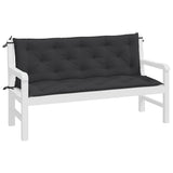 NNEVL Garden Bench Cushions 2pcs Black 150x50x7cm Oxford Fabric