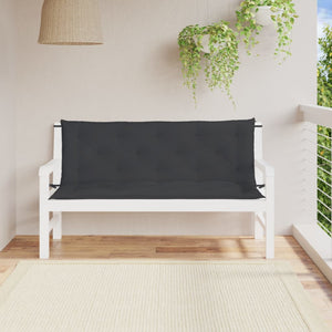 NNEVL Garden Bench Cushions 2pcs Black 150x50x7cm Oxford Fabric