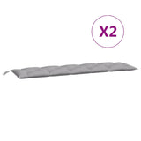 NNEVL Garden Bench Cushions 2pcs Grey 180x50x7cm Oxford Fabric
