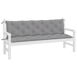 NNEVL Garden Bench Cushions 2pcs Grey 180x50x7cm Oxford Fabric