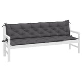 NNEVL Garden Bench Cushions 2pcs Anthracite 200x50x7cm Oxford Fabric