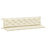NNEVL Garden Bench Cushions 2pcs Cream White 200x50x7cm Oxford Fabric