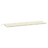 NNEVL Garden Bench Cushions 2pcs Cream White 200x50x7cm Oxford Fabric