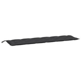 NNEVL Garden Bench Cushions 2pcs Black 200x50x7cm Oxford Fabric