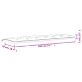 NNEVL Garden Bench Cushions 2pcs Black 200x50x7cm Oxford Fabric