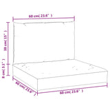 NNEVL Pallet Cushions 2 pcs Grey Oxford Fabric