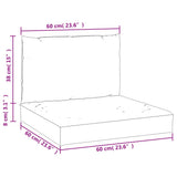 NNEVL Pallet Cushions 2 pcs Cream White Oxford Fabric