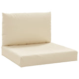 NNEVL Pallet Cushions 2 pcs Beige Oxford Fabric