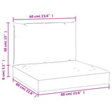 NNEVL Pallet Cushions 2 pcs Beige Oxford Fabric