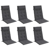 NNEVL Highback Chair Cushions 6 pcs Anthracite Oxford Fabric