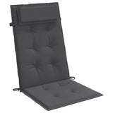 NNEVL Highback Chair Cushions 6 pcs Anthracite Oxford Fabric