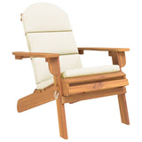 NNEVL Adirondack Garden Chair with Cushions Solid Wood Acacia