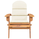 NNEVL Adirondack Garden Chair with Cushions Solid Wood Acacia