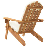 NNEVL Adirondack Garden Chair with Cushions Solid Wood Acacia