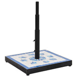 NNEVL Parasol Base Blue and White Square 12 kg