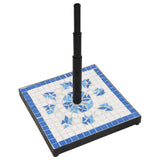 NNEVL Parasol Base Blue and White Square 12 kg