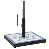 NNEVL Parasol Base Blue and White Square 12 kg