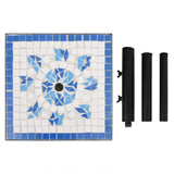 NNEVL Parasol Base Blue and White Square 12 kg