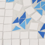 NNEVL Parasol Base Blue and White Square 12 kg