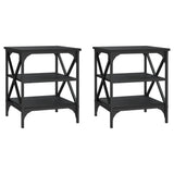 NNEVL Side Tables 2 pcs Black 40x42x50 cm Engineered Wood