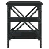 NNEVL Side Tables 2 pcs Black 40x42x50 cm Engineered Wood