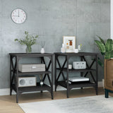 NNEVL Side Tables 2 pcs Black 40x42x50 cm Engineered Wood