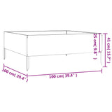 NNEVL Garden Raised Bed 100x100x41 cm Corten Steel
