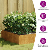 NNEVL Garden Raised Bed 100x100x41 cm Corten Steel
