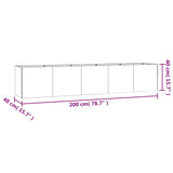 NNEVL Garden Raised Bed 200x40x40 cm Corten Steel