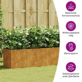 NNEVL Garden Raised Bed 280x40x40 cm Corten Steel