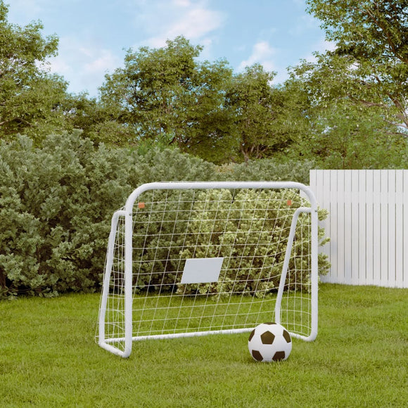 NNEVL Football Goal with Net White 125x96x60 cm Steel&Polyester