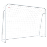 NNEVL Football Goal with Net White 214x75x152 cm Steel&Polyester