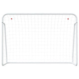 NNEVL Football Goal with Net White 214x75x152 cm Steel&Polyester