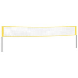NNEVL Badminton Net Yellow and Black 600x155 cm PE Fabric