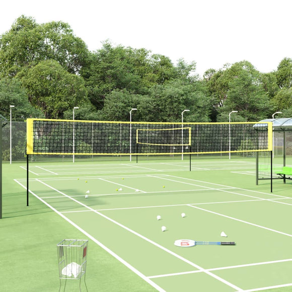 NNEVL Badminton Net Yellow and Black 600x155 cm PE Fabric