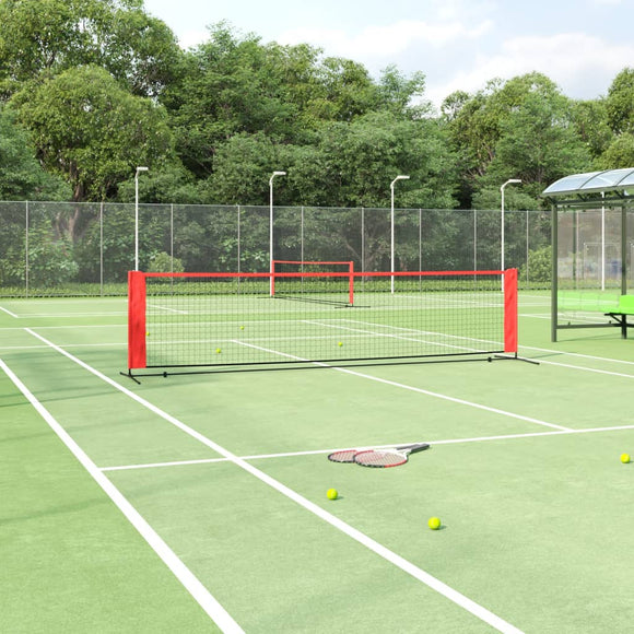 NNEVL Tennis Net Black and Red 400x100x87 cm Polyester