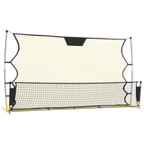 NNEVL Football Rebounder Net Black and Yellow 183x85x120 cm Polyester