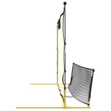 NNEVL Football Rebounder Net Black and Yellow 183x85x120 cm Polyester