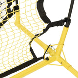 NNEVL Football Rebounder Net Black and Yellow 183x85x120 cm Polyester