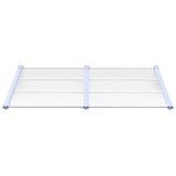 NNEVL Door Canopy Grey and Transparent 152.5x90 cm Polycarbonate