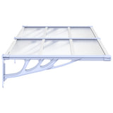 NNEVL Door Canopy Grey and Transparent 152.5x90 cm Polycarbonate