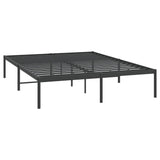 NNEVL Metal Bed Frame Black 153x203 cm Queen Size
