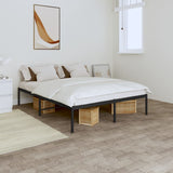 NNEVL Metal Bed Frame Black 153x203 cm Queen Size