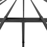 NNEVL Metal Bed Frame without Mattress with Headboard Black 183x203 cm King