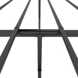 NNEVL Metal Bed Frame without Mattress with Footboard Black 135x190 cm