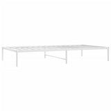 NNEVL Metal Bed Frame White 107x203 cm