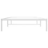 NNEVL Metal Bed Frame White 107x203 cm