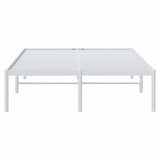 NNEVL Metal Bed Frame White 137x187 cm Double Size