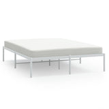 NNEVL Metal Bed Frame White 153x203 cm Queen Size