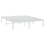 NNEVL Metal Bed Frame White 153x203 cm Queen Size